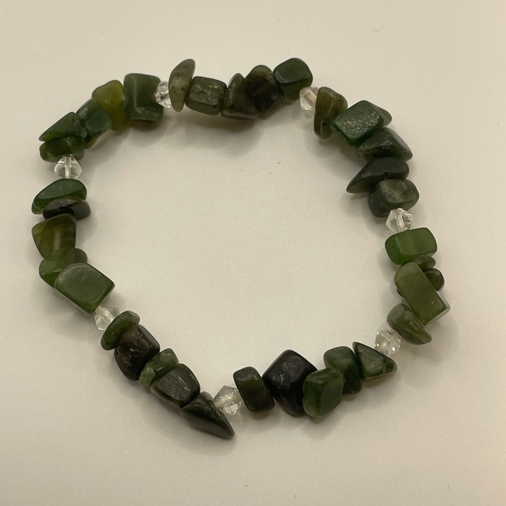 5pc NEW Green Beaded Stretch Bracelets Boho Stack Set Jade Olive Peridot Vibes đ - Picture 6 of 16